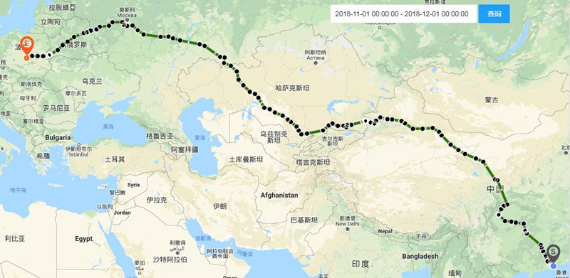 中欧班列集装箱定位